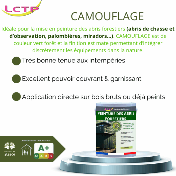 CAMOUFLAGE - peinture pour abris forestiers – Image 2