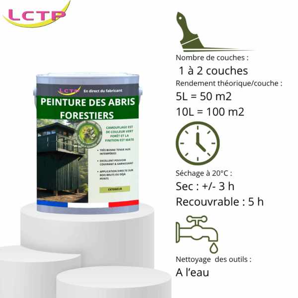 CAMOUFLAGE - peinture pour abris forestiers – Image 3