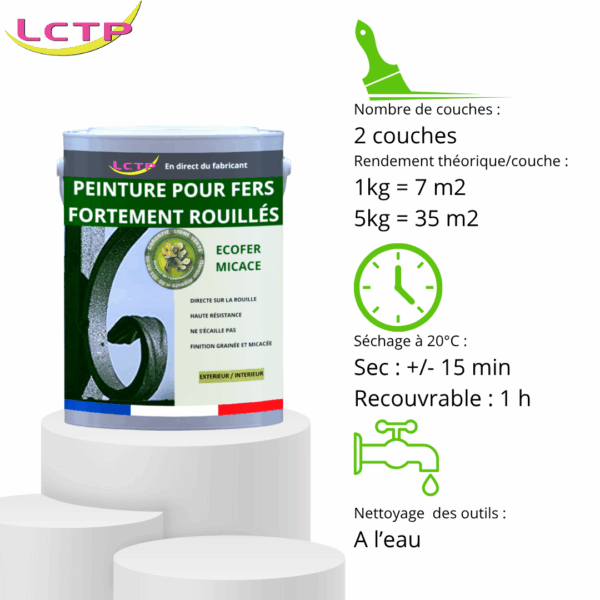 LAQUE FER MICACE spéciale fer très rouillé – Image 3