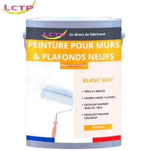 BLANC MAT - Blanc chaud mat pour MURS & PLAFOND NEUFS. Idéal à l’airless