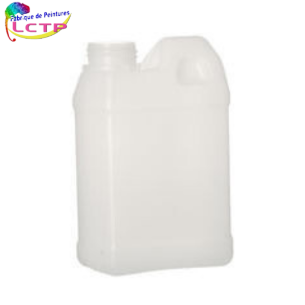 Jerrican naturel 1 L Polyéthylène + bouchon blanc