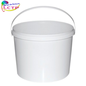 Seau plastique 3L PP + couvercle blanc