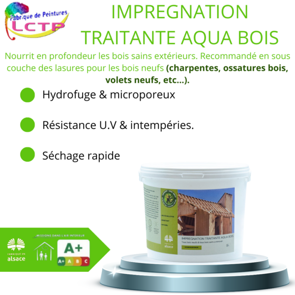 IMPREGNATION TRAITANTE AQUA BOIS - Tous bois neufs & tous bois sains a rénover – Image 2