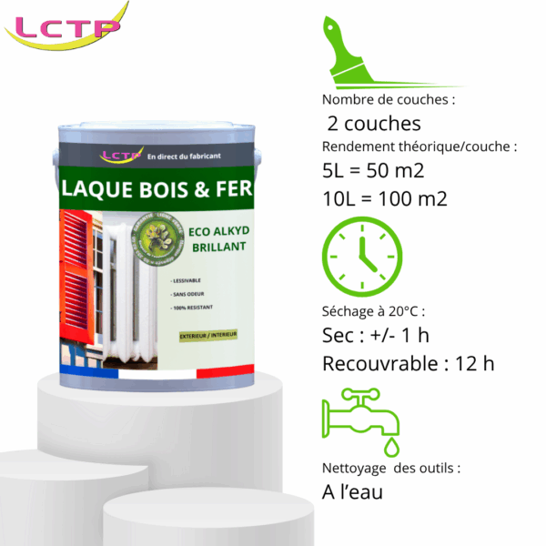 LAQUE BOIS BRILLANTE spéciale bois neufs – Image 3