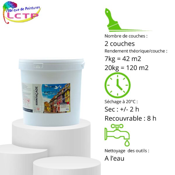 ALSACRYL - idéale pour la 1ère mise en peinture des façades neuves ou rénovation des façades saines. – Image 3