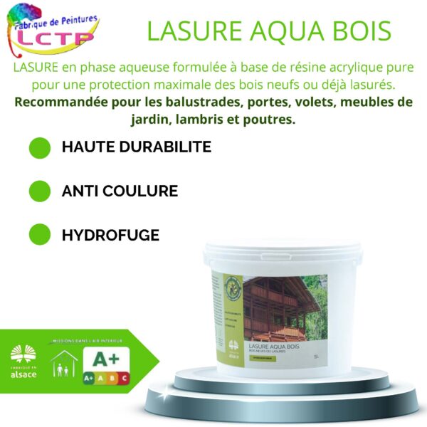 LASURE AQUA - pour bois neufs ou lasures – Image 2