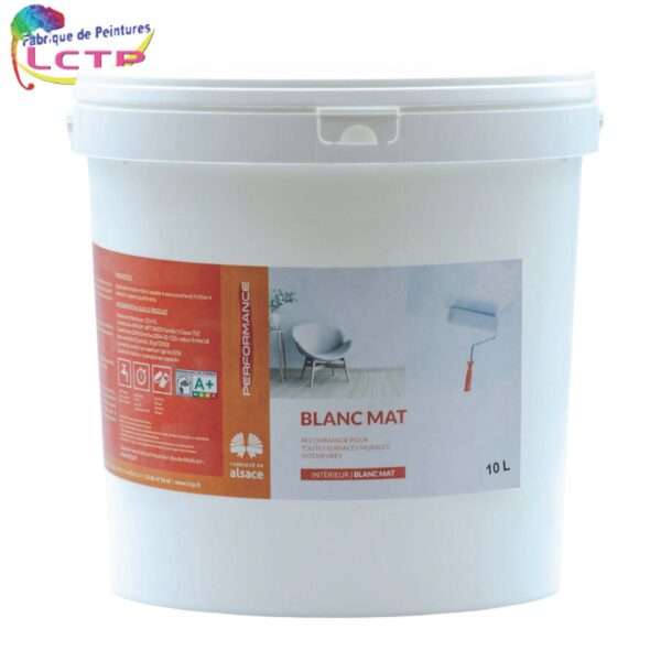 BLANC MAT - Blanc chaud mat pour MURS & PLAFOND NEUFS. Idéal à l’airless