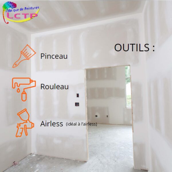 BLANC MAT - Blanc chaud mat pour MURS & PLAFOND NEUFS. Idéal à l’airless – Image 4